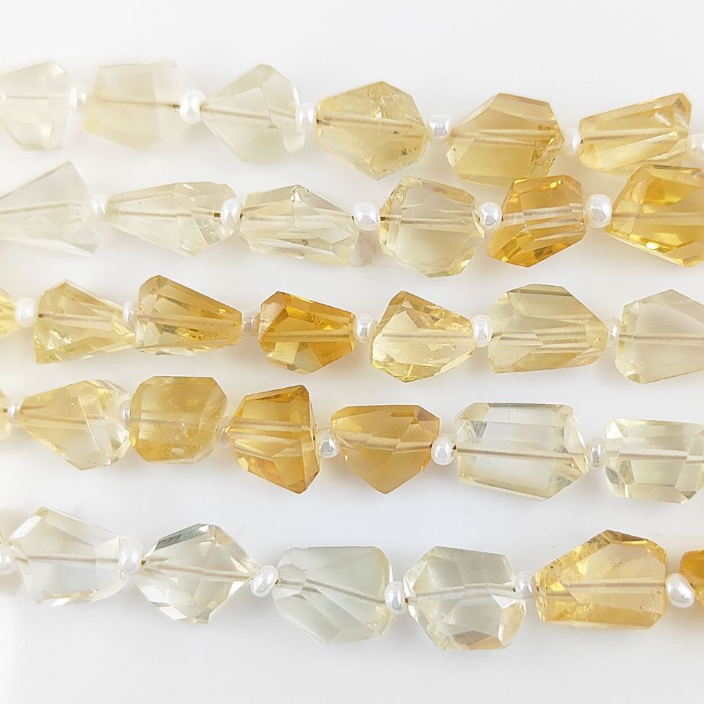 November Birthstone Citrine Beads Natural 5-12mm Nugget Gemstones for Necklaces & Bracelets