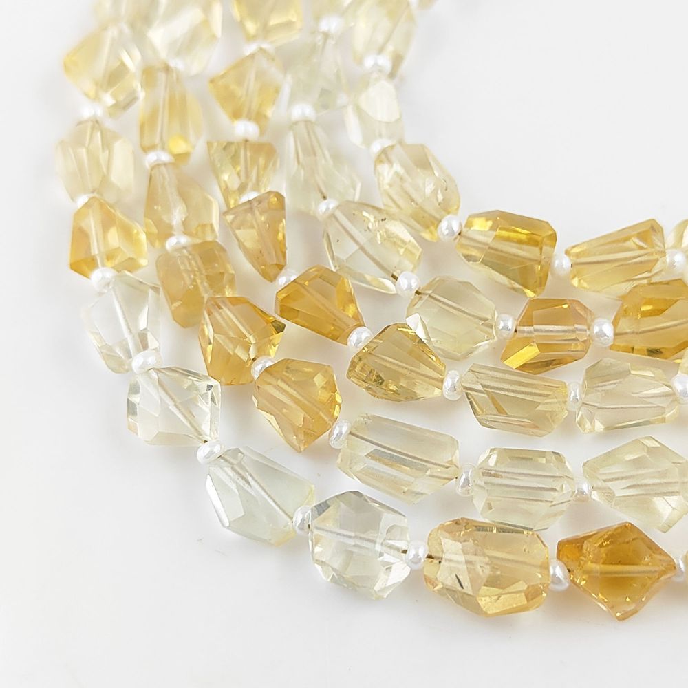 November Birthstone Citrine Beads Natural 5-12mm Nugget Gemstones for Necklaces & Bracelets