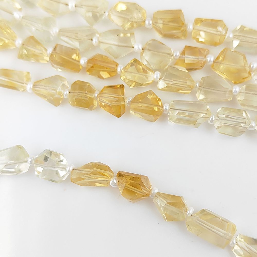 November Birthstone Citrine Beads Natural 5-12mm Nugget Gemstones for Necklaces & Bracelets