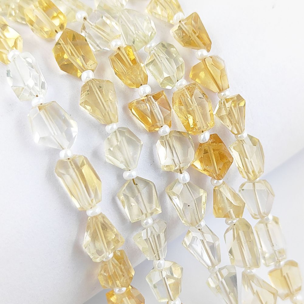 November Birthstone Citrine Beads Natural 5-12mm Nugget Gemstones for Necklaces & Bracelets