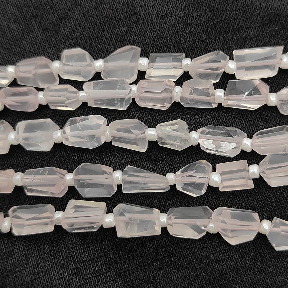October Birthstone Genuine Rose Quartz Gemstone Beads Unique 5-12mm Nugget Shape Beads For Handmade Jewelry