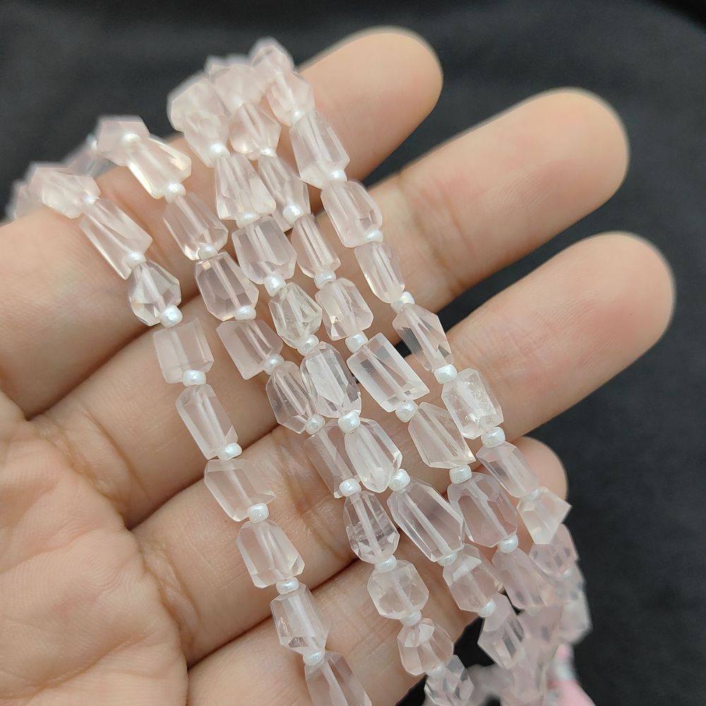 October Birthstone Genuine Rose Quartz Gemstone Beads Unique 5-12mm Nugget Shape Beads For Handmade Jewelry