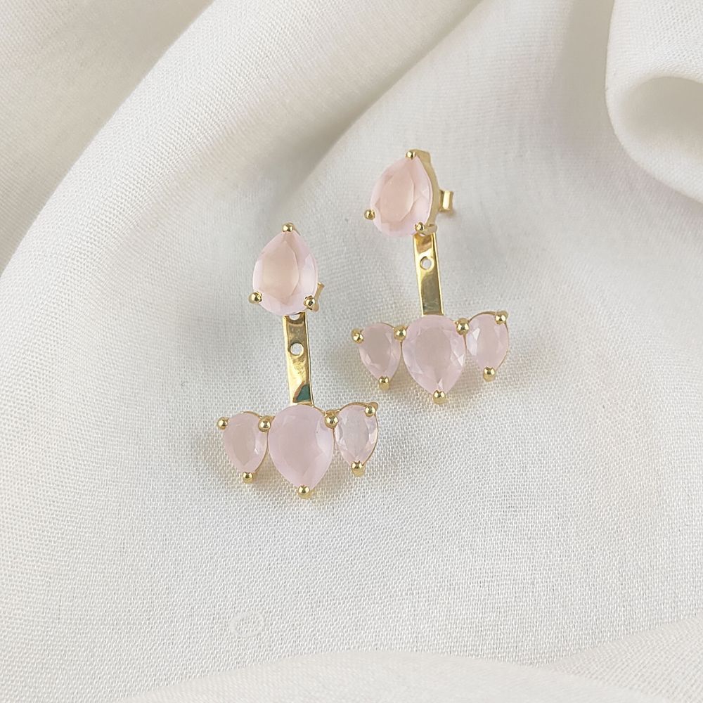 Luxury Pink Chalcedony Earrings – Handmade Jewelry Gift for Her