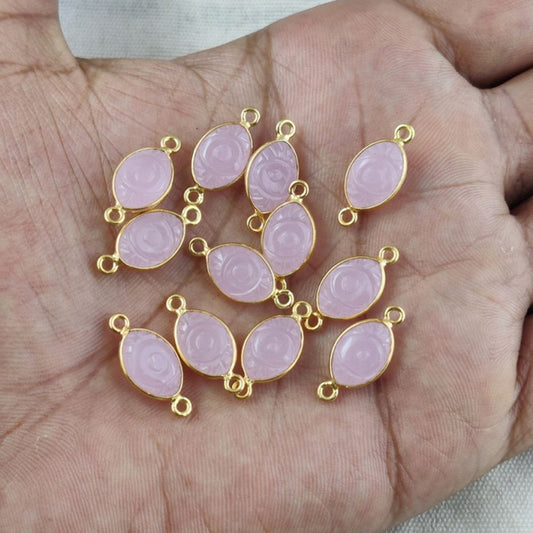 Handmade Pink Chalcedony Connector