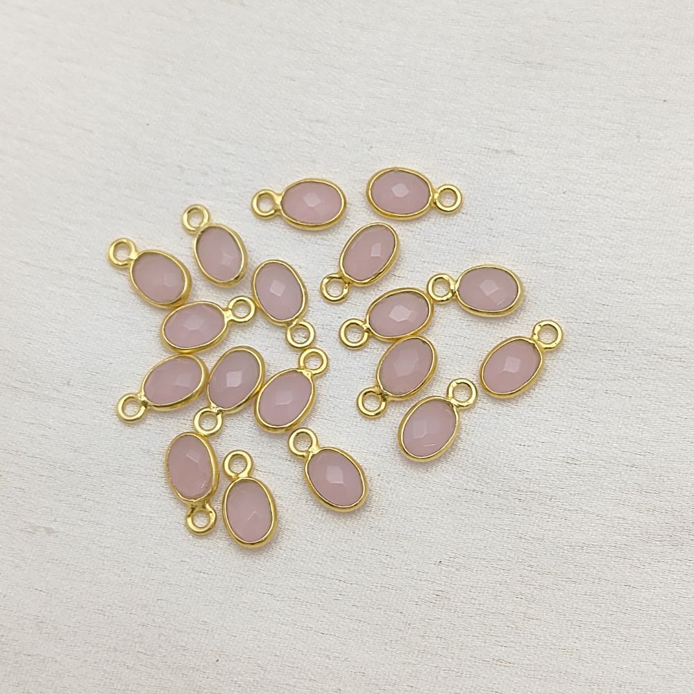 Soft pink chalcedony necklace for women