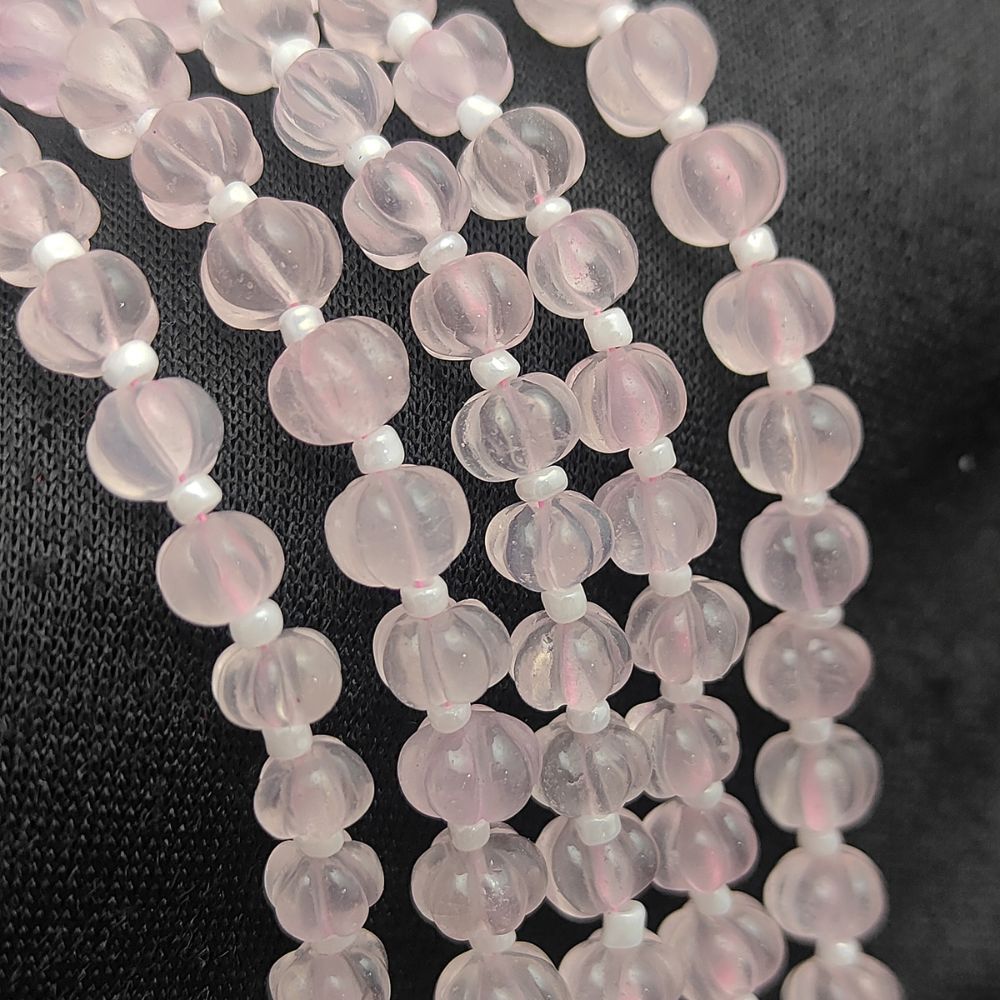 Rose Quartz Pumpkin Beads – Stunning Pink Gemstones for Crafting Handmade Jewelry