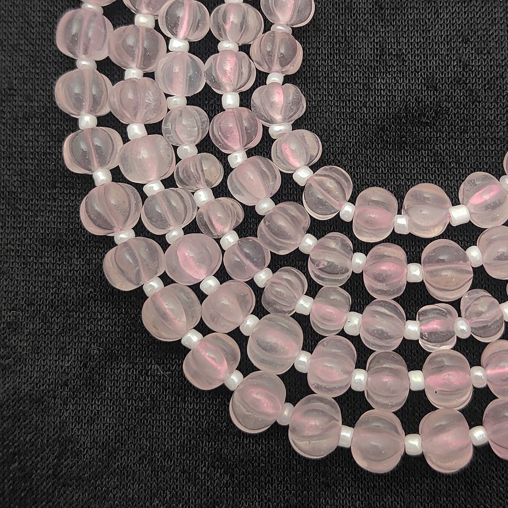 Rose Quartz Pumpkin Beads – Lovely Pink Gemstones for Unique Handmade Jewelry