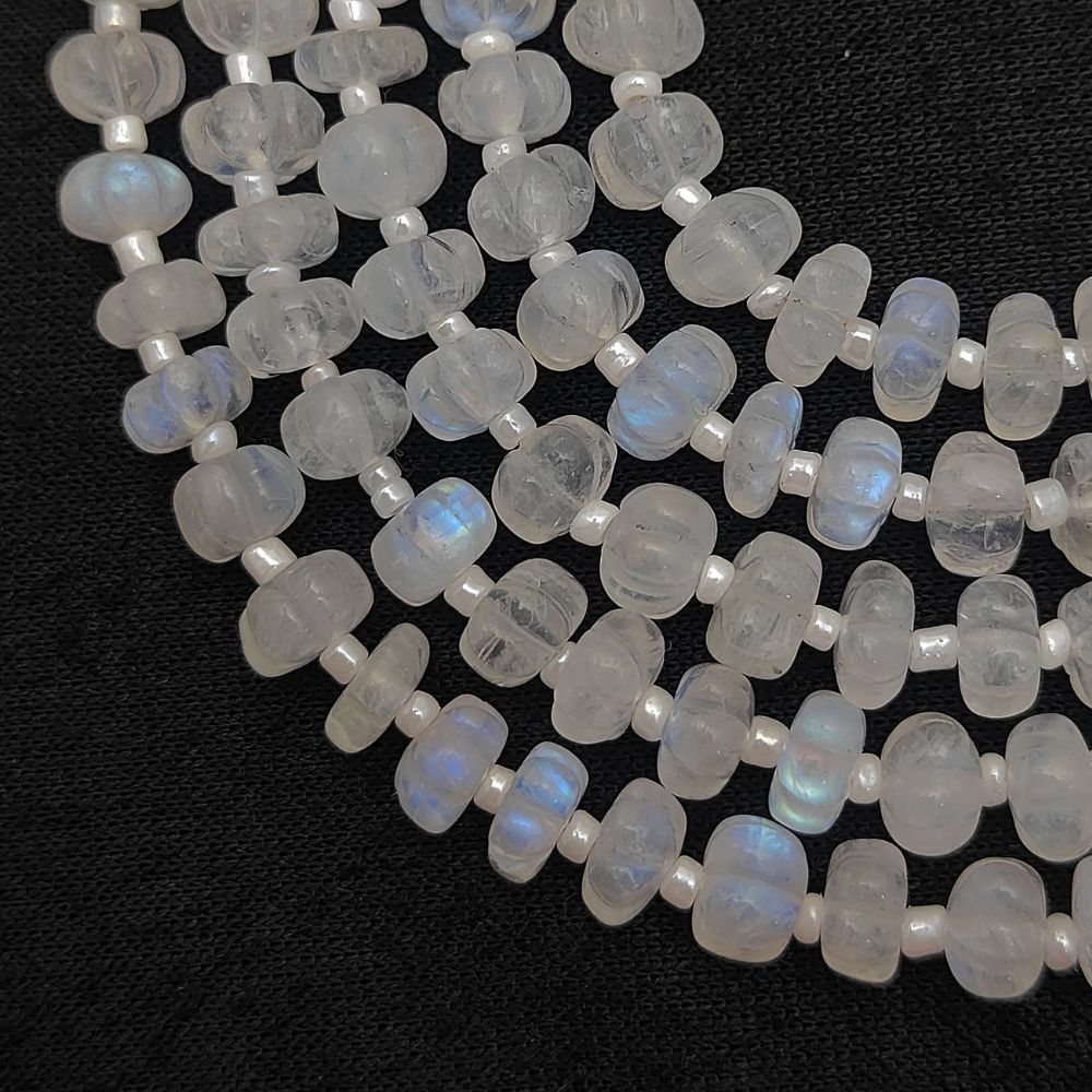 Pumpkin Cut Rainbow Moonstone Beads – Gorgeous Gemstones for Simple, Elegant Jewelry