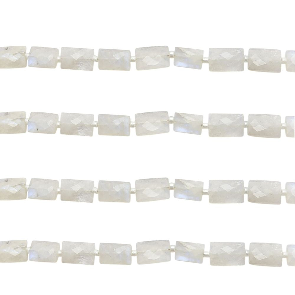 Rainbow Moonstone Faceted Rectangle Loose Beads Ideal for Necklaces, Bracelets & Earrings