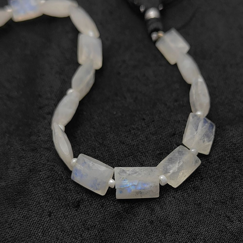 Rainbow Moonstone Faceted Rectangle Loose Beads Ideal for Necklaces, Bracelets & Earrings
