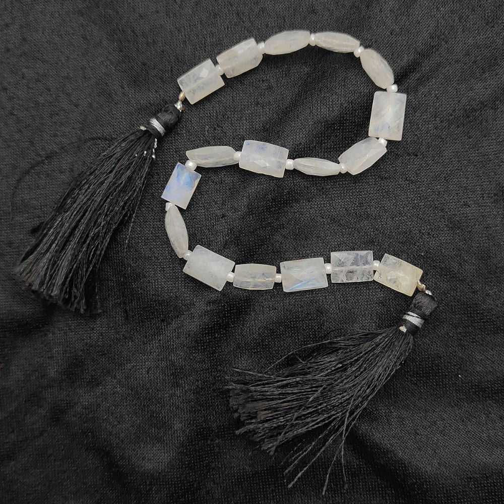 Rainbow Moonstone Faceted Rectangle Loose Beads Ideal for Necklaces, Bracelets & Earrings