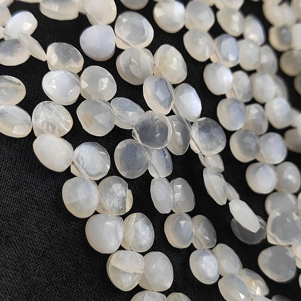 Heart Shaped Rainbow Moonstone Faceted Beads for Jewelry Design