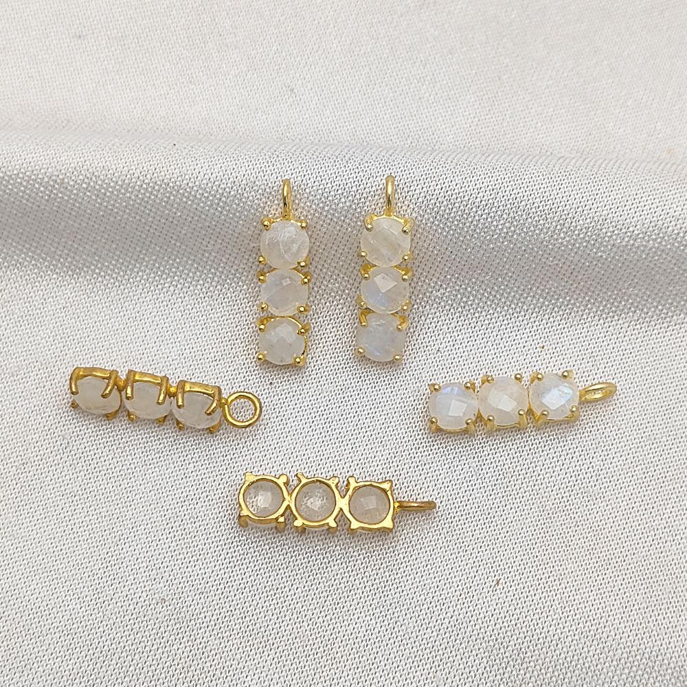 Spiritual moonstone jewelry with gold plated details