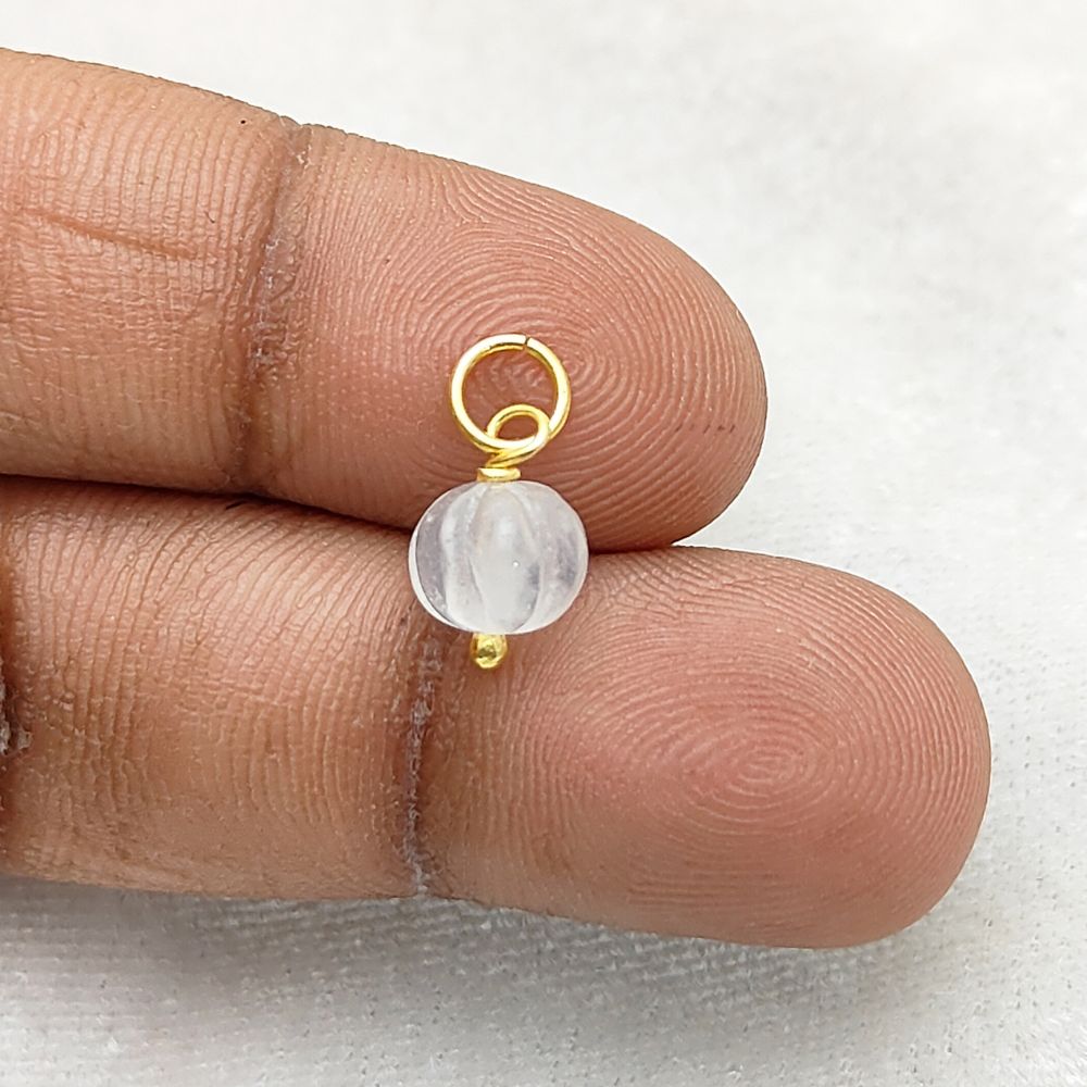 Rainbow Moonstone Gemstone Pumpkin Pendant Bead Charms for Handmade Jewelry Making- Selling Per Piece