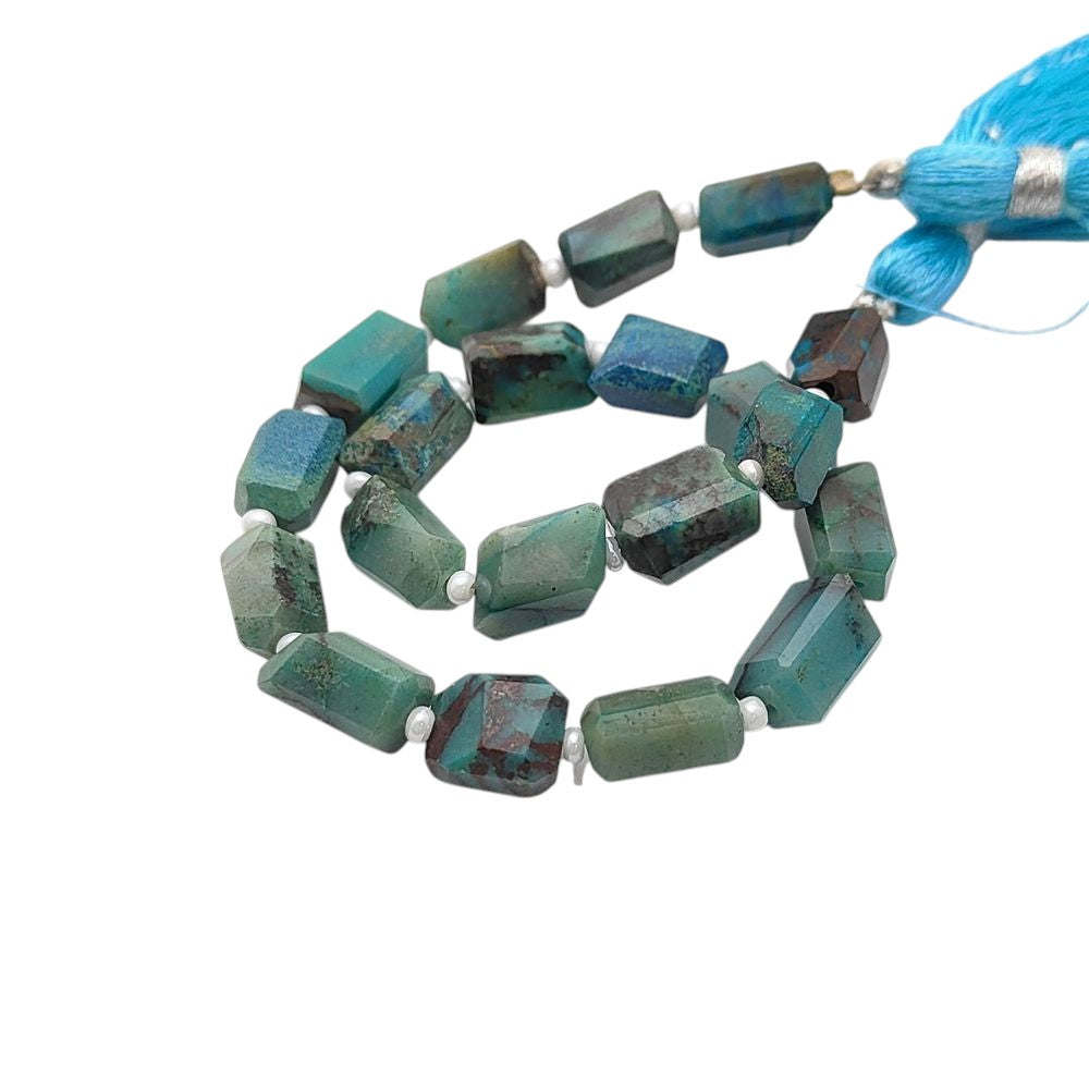Rare Chrysocolla Gemstone Beads Faceted Nugget 5-12mm for Handmade Necklaces & Bracelets