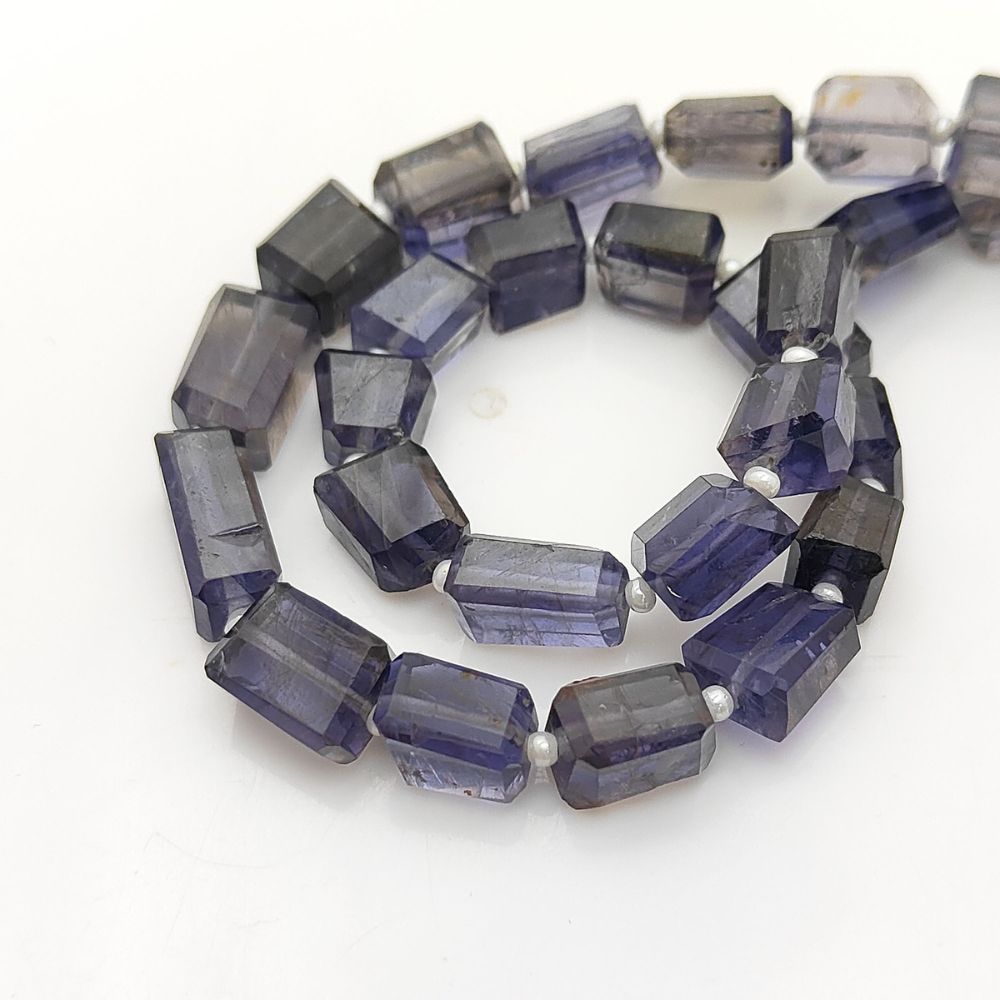 Rare Iolite Gemstone Beads Faceted Nugget 5-12mm for Handmade Necklaces & Bracelets