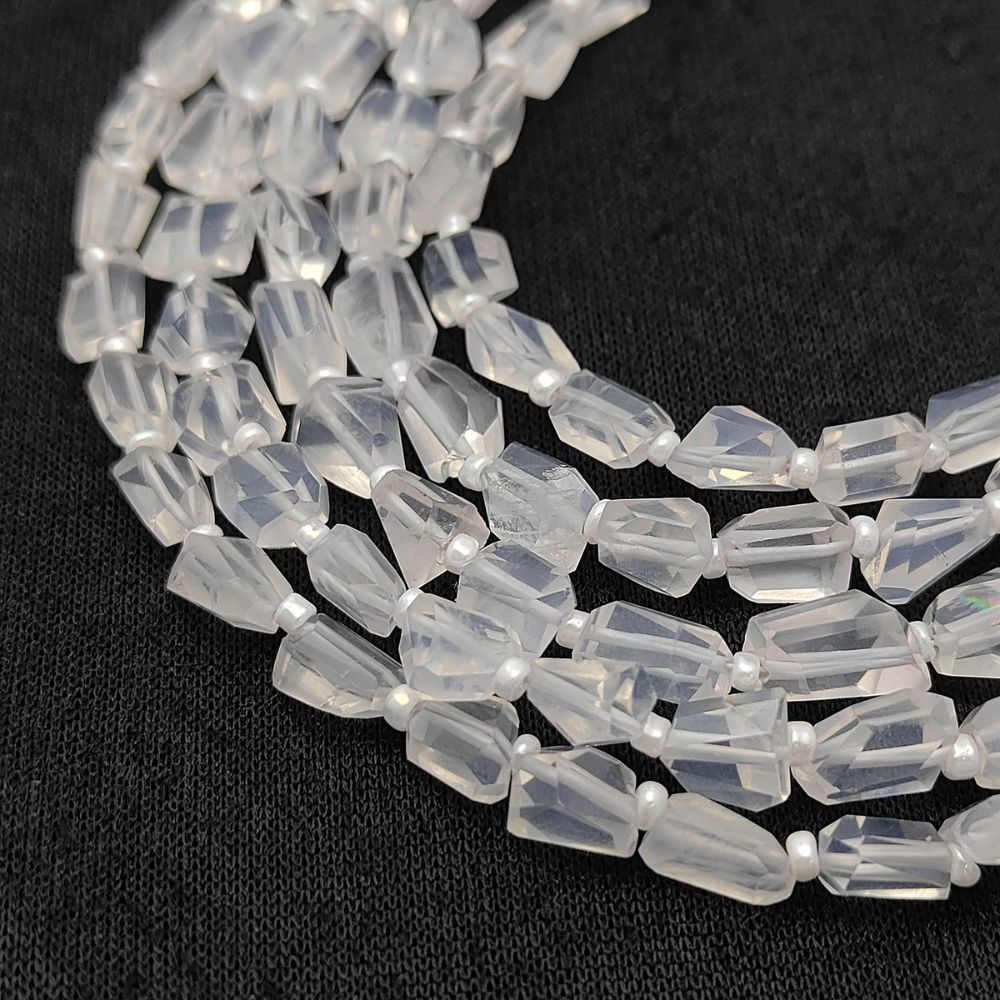 Raw Ice Quartz Faceted Beads Nugget Shape 5-12mm for Handmade Jewelry & Art