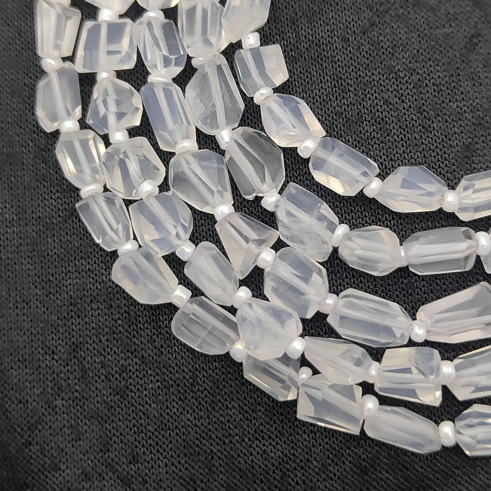 Raw Ice Quartz Faceted Beads Nugget Shape 5-12mm for Handmade Jewelry & Art