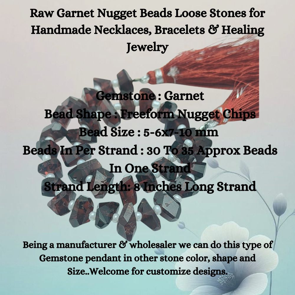 Deep Red Natural Gemstone Nuggets