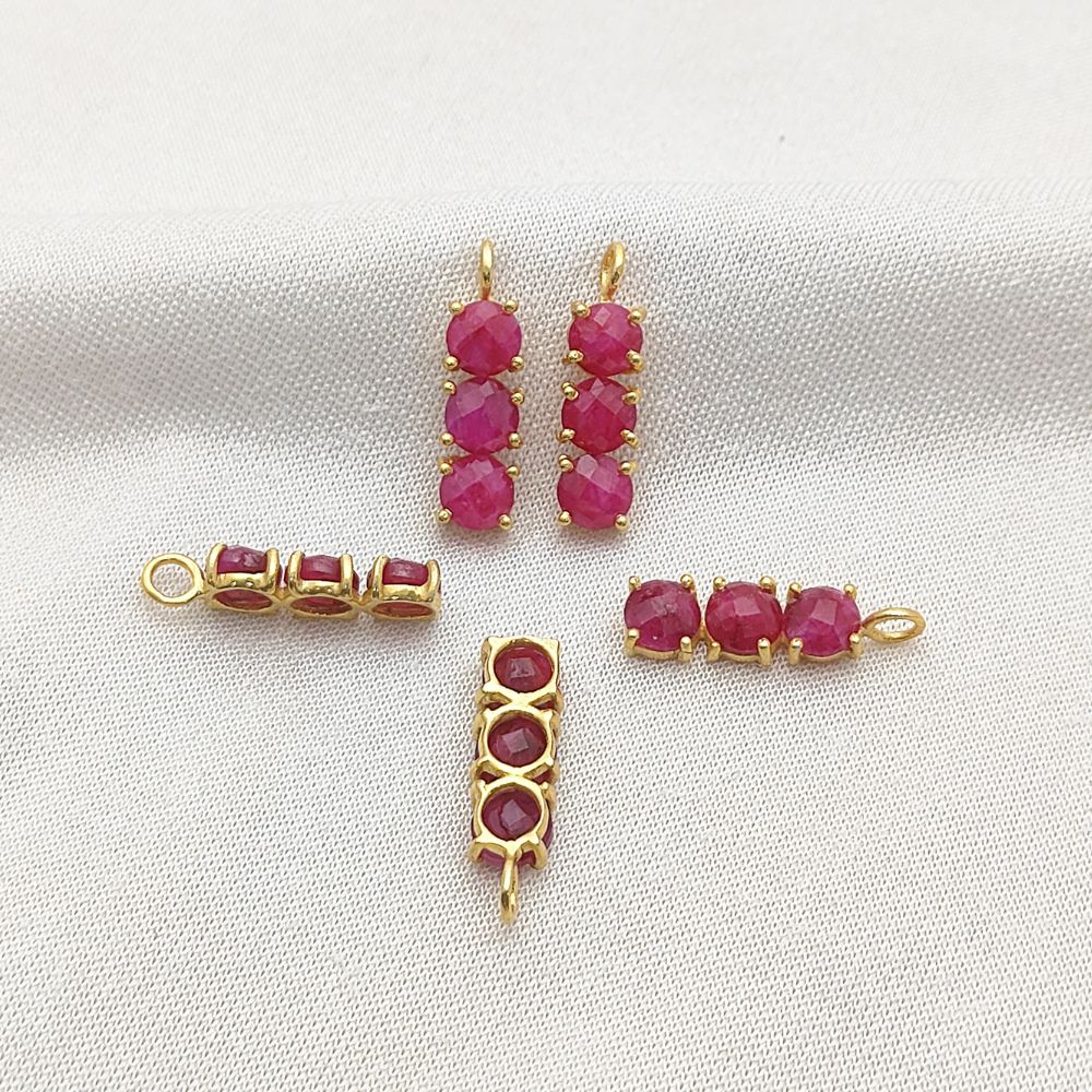 July birthstone necklace featuring ruby gemstones