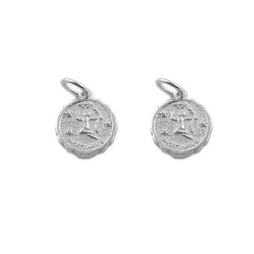 Sagittarius Constellation Charm Round Gold & Silver Plated Brass Pendant for Necklace, Bracelet & Handmade Jewelry Creations- Selling/Piece