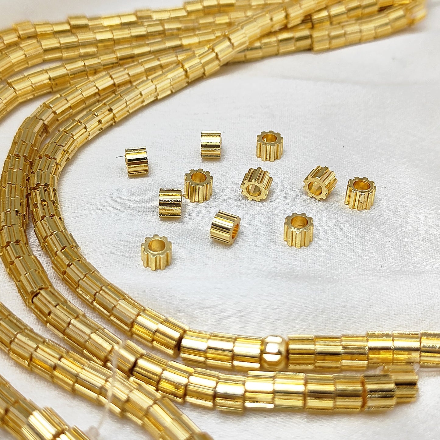Screw Style Gold Spacer Beads