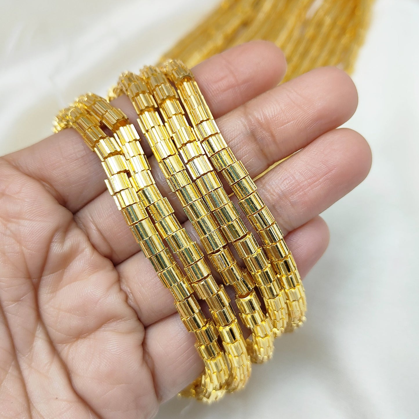 DIY jewelry supplies gold plated brass screw style spacer beads