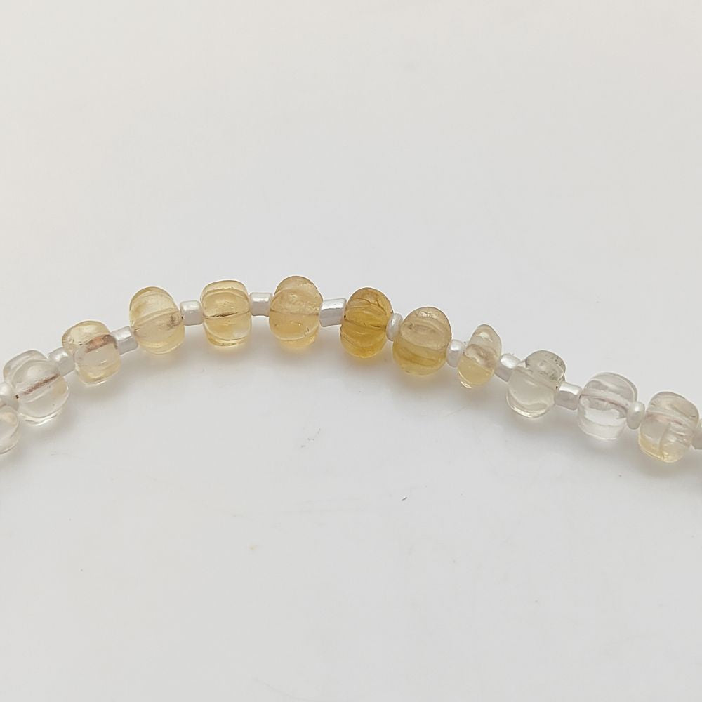 Shaded Citrine Pumpkin Beads – Luxurious Yellow Gemstones for Unique Jewelry Designs