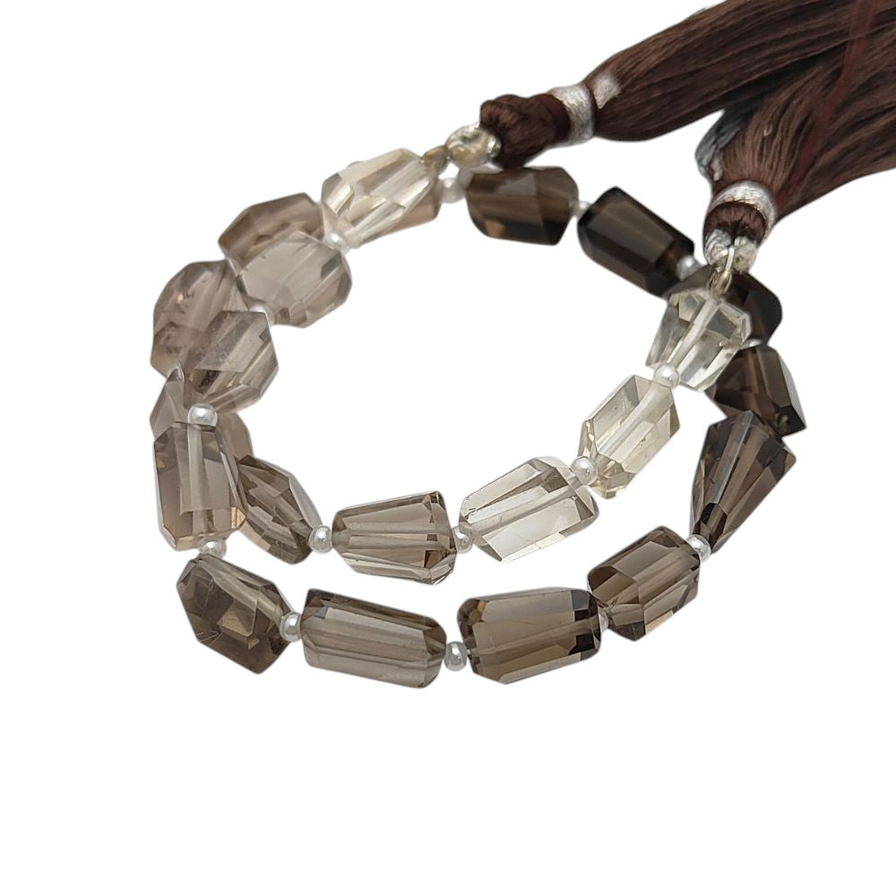 Smoky Quartz Nugget Beads Faceted 5-12mm Natural Gemstones for Jewelry Making & Beading