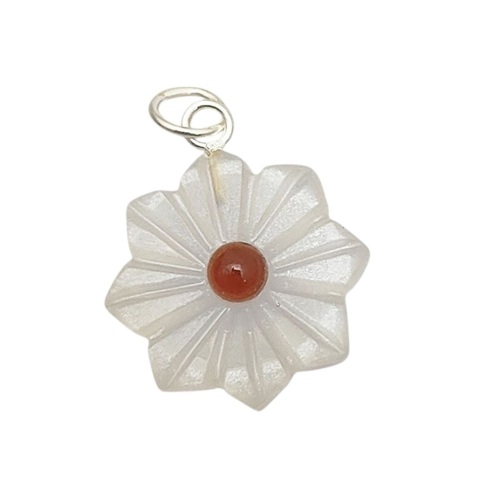 Colorful Multi-Gemstone Flower Pendant Handmade Jewelry Charm for Women & Girls- Selling Per Piece