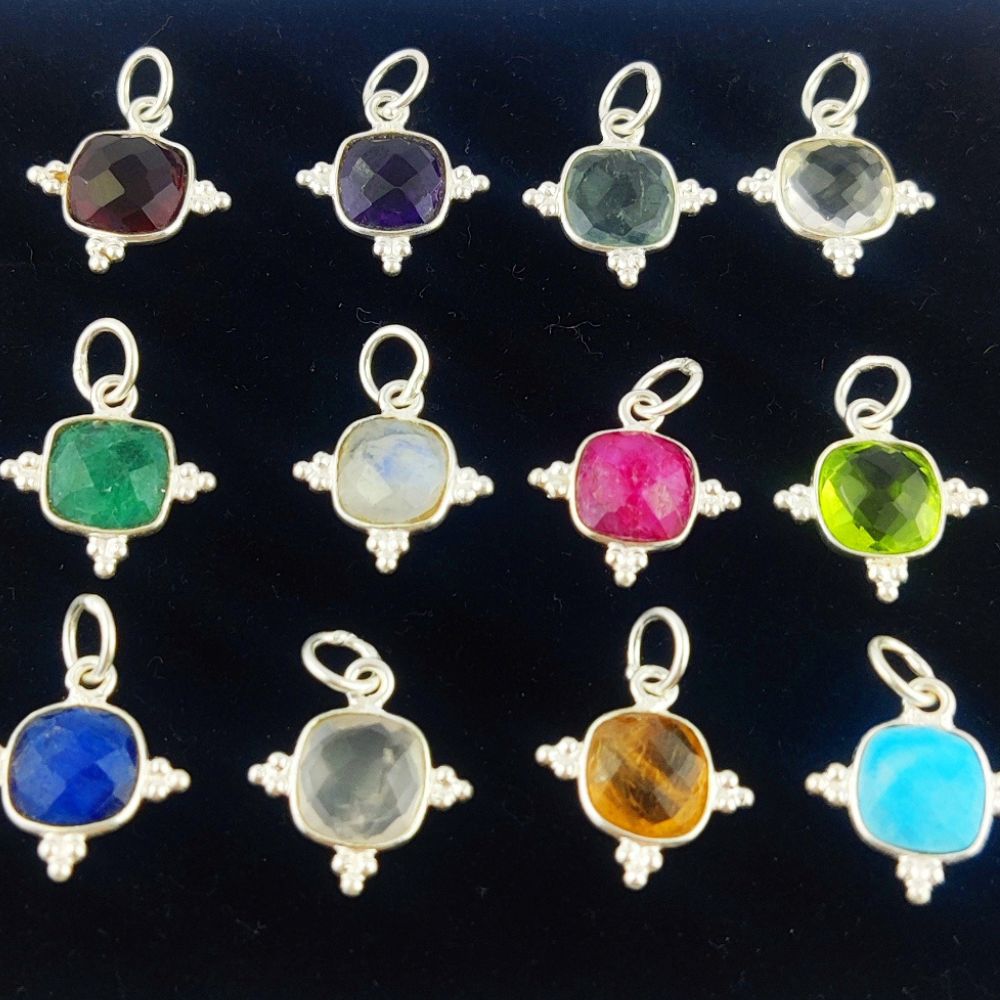 8mm Square Gemstone | Dainty & Elegant Design