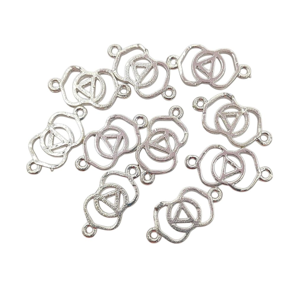 Handmade Gold & Silver 7 Chakra Charm Set Yoga Meditation Jewelry Connectors & DIY Findings- Selling According Variation