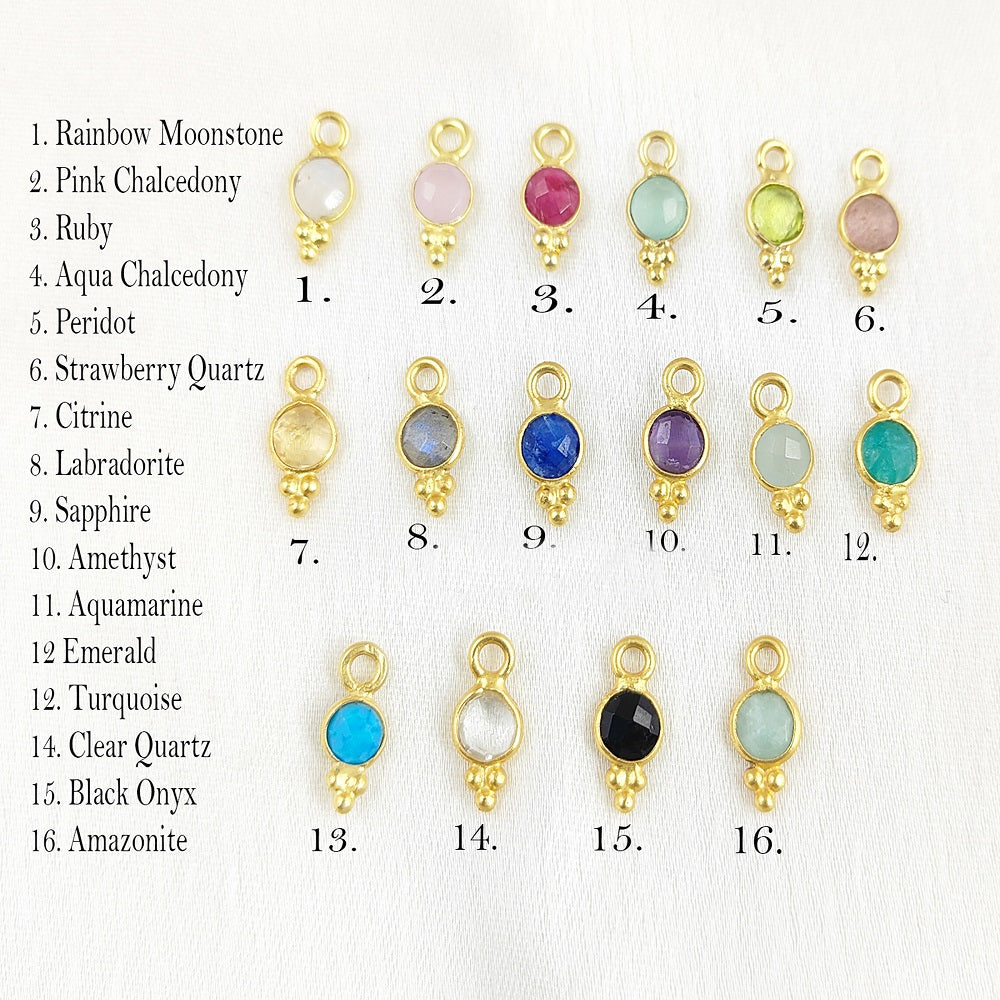 Minimalist Bezel Set Birthstone Necklace