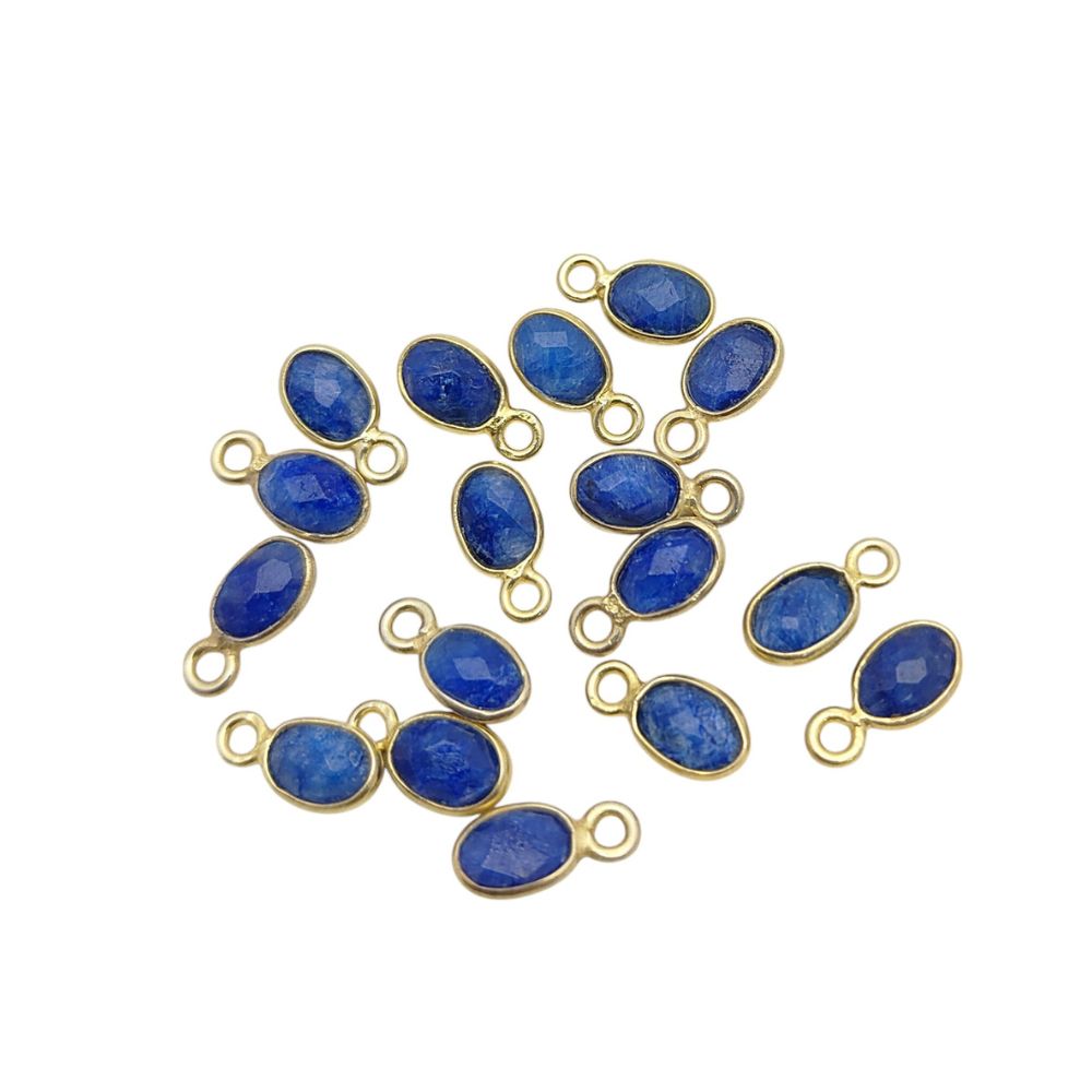 Dainty Multi-Gemstone Pendant 4x6mm Oval Charm for Her