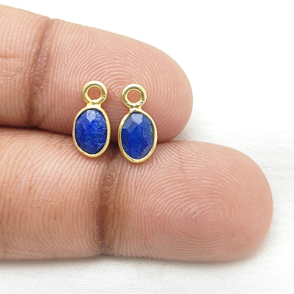 Dainty sapphire charm necklace for women, perfect gift idea