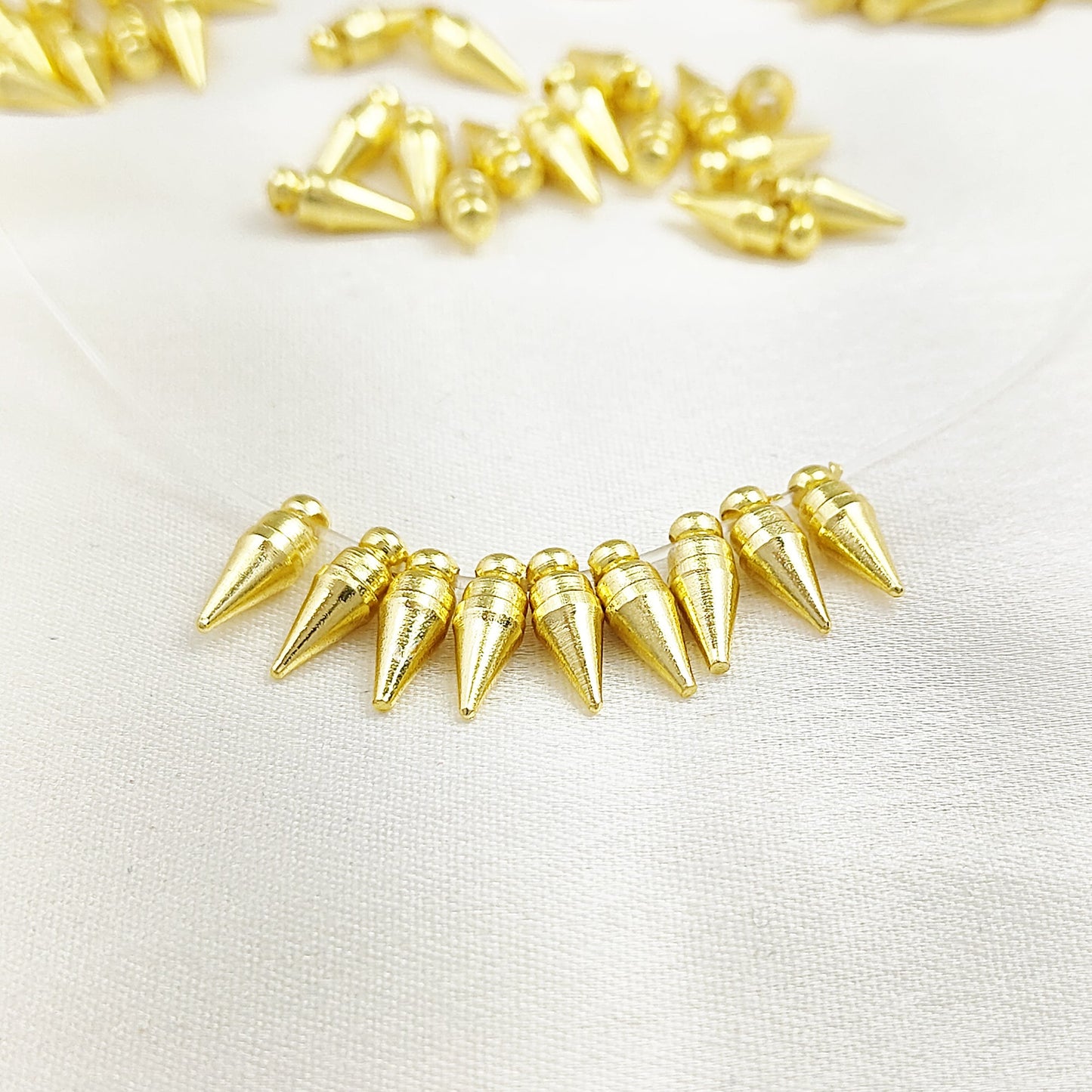 Handmade jewelry component tribal spike pendant charm