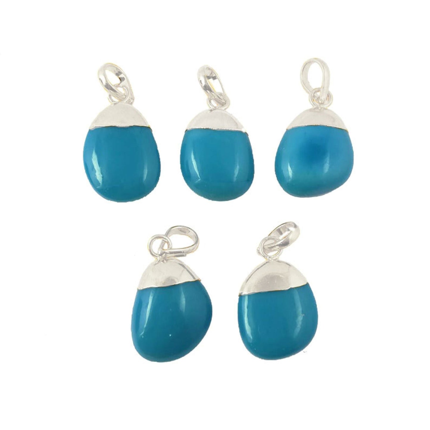 Handmade Multi-Gemstone Tumble Pendant Silver Electroplated Minimalist Birthstone Necklace- Selling Per Piece