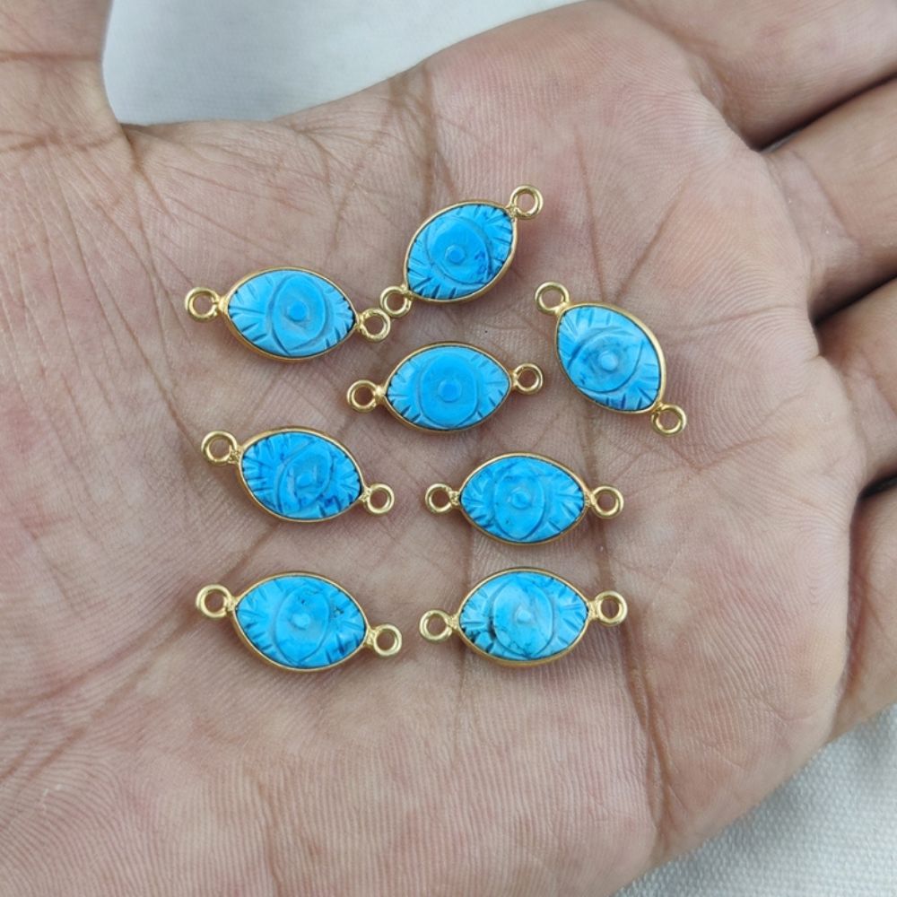 Carved Gemstone Connector for Jewelry Making