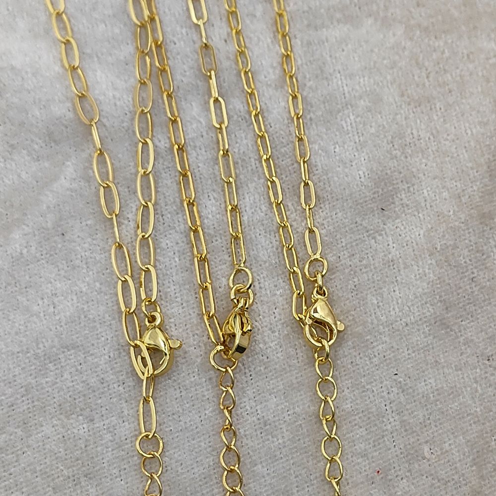 Unique Bohemian Hamsa Hand Malachite Necklace Gold Plated Paperclip Chain Jewelry for Women- Selling Per Piece