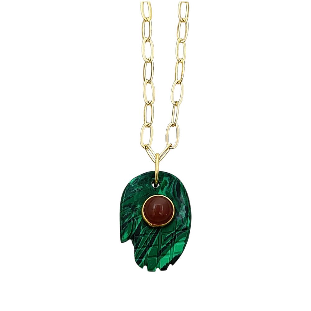 Bohemian Gold Plated Hamsa Hand Gemstone Necklace Spiritual Jewelry and Meaningful Gift for Women- Selling Per Piece