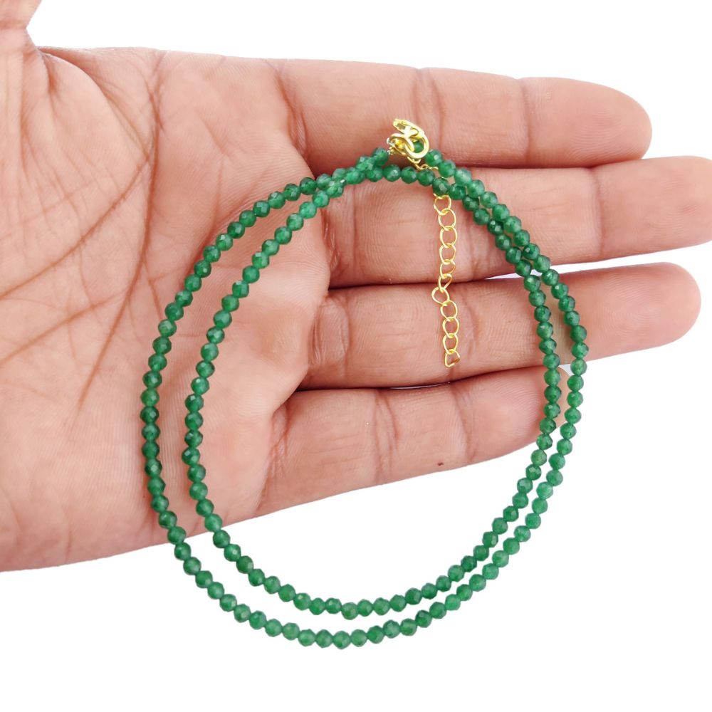 Faceted Green Emerald Gemstone Necklace – Perfect Gift for Her