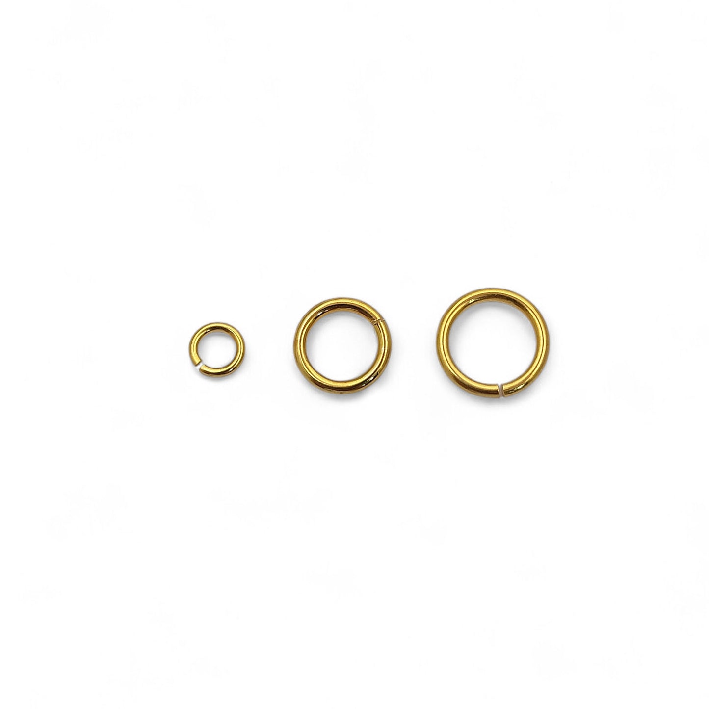 DIY Jewelry Findings Gold Plated Anti Tarnish Open Jump Rings, O Shape Connectors in 4mm, 6mm, 8mm for Handmade Jewelry Making- Selling By 50 Pcs Set