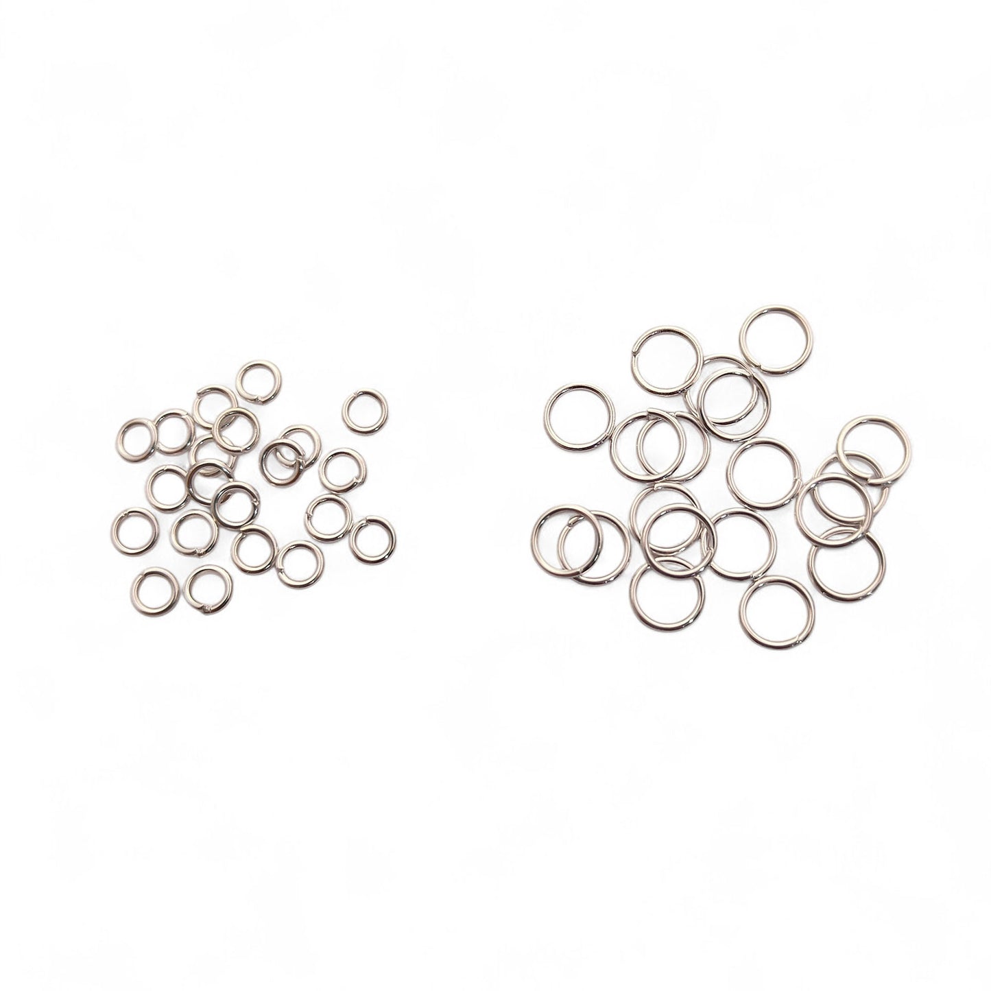 Jewelry Making Supplies Gold Plated Open Jump Rings in 4mm & 6mm, Silver Split Jump Rings for DIY Necklace, Bracelet, Earring Crafting- Selling By 50 Pcs Set