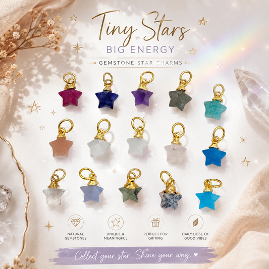 Star Shape Gemstone Charm Pendant: A Celestial Touch for Handmade Jewelry