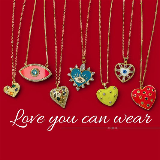 Statement Necklace with Gemstones or CZ Crystals