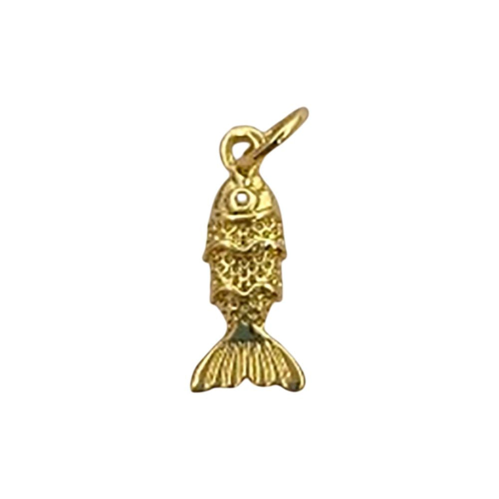 18K Gold Filled Fish Charm Pendant, Ocean Inspired Jewelry Supply for Bracelet, Necklace & Handmade DIY Creations