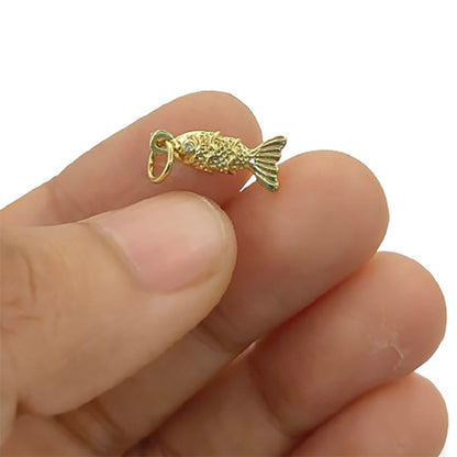 18K Gold Filled Fish Charm Pendant, Ocean Inspired Jewelry Supply for Bracelet, Necklace & Handmade DIY Creations