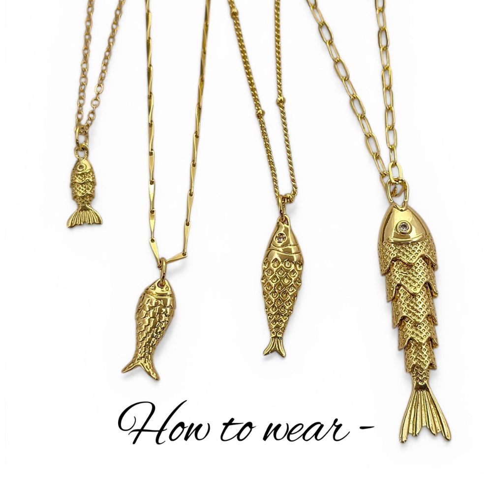 18K Gold Filled Fish Charm Pendant, Ocean Inspired Jewelry Supply for Bracelet, Necklace & Handmade DIY Creations