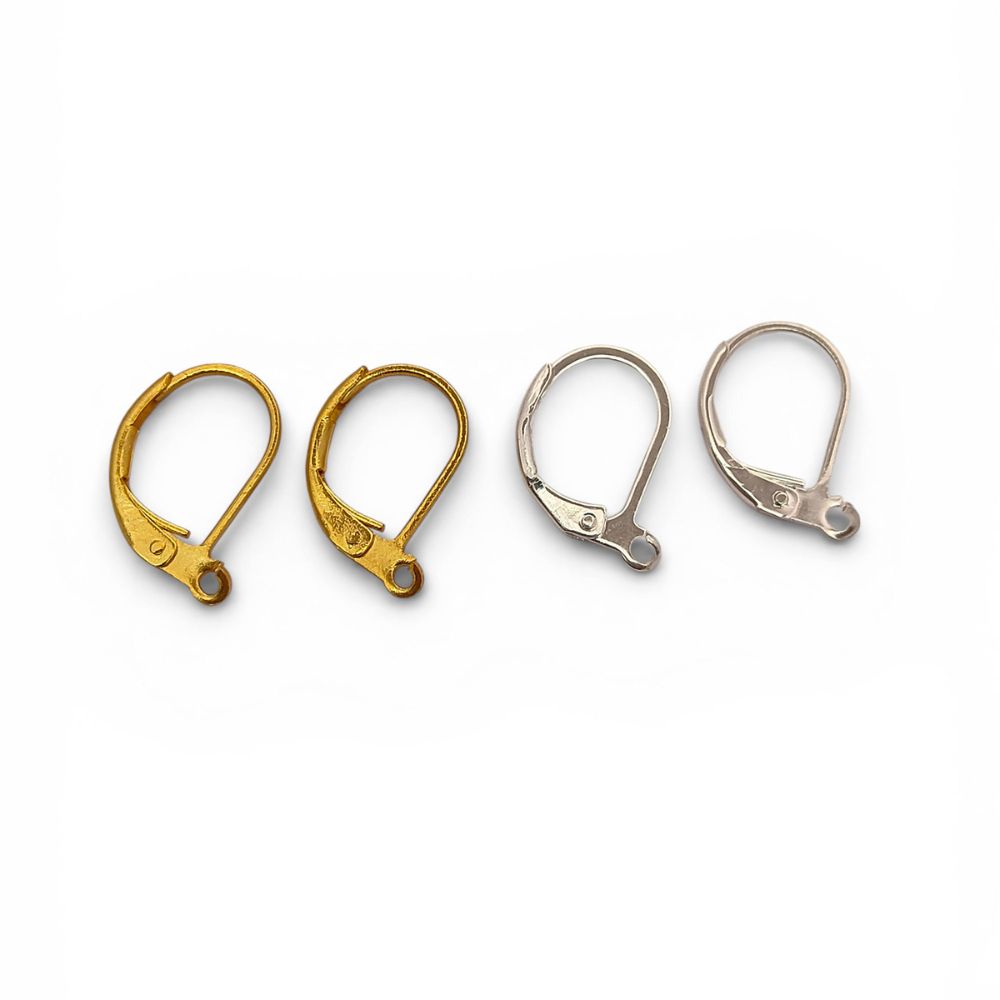 18K Gold Plated Lever Back Earring Hooks, French Ear Wire Components for DIY Jewelry
