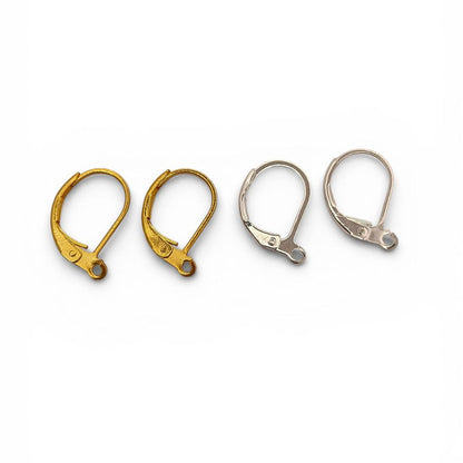 18K Gold Plated Lever Back Earring Hooks, French Ear Wire Components for DIY Jewelry